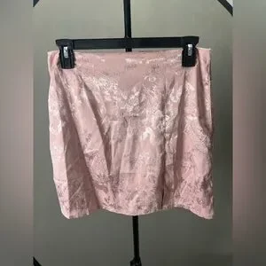 SHEIN Skirts Shein Pink Floral Mini Skirt Poshmark